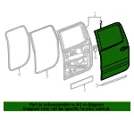 Driver Side Rear Door Outer Panel - GM (23104636) - view 8