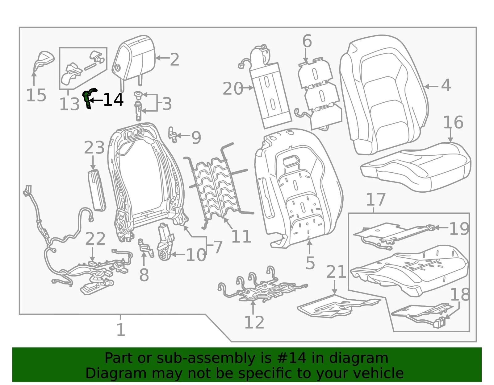 Release Handle Bracket - GM (23134870) - view 2