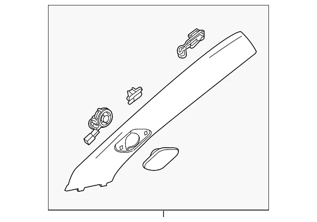Windshield Pillar Trim - Passenger Side (RH) - GM (23166300) - view 3