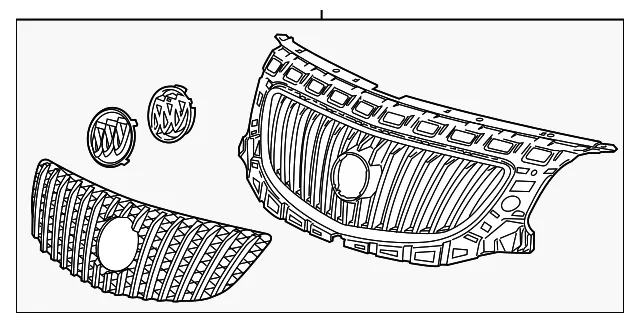Front Grille - GM (23168940) - view 2