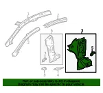 Driver Side Body Hinge Pillar Inner Panel - GM (23190388) - view 6