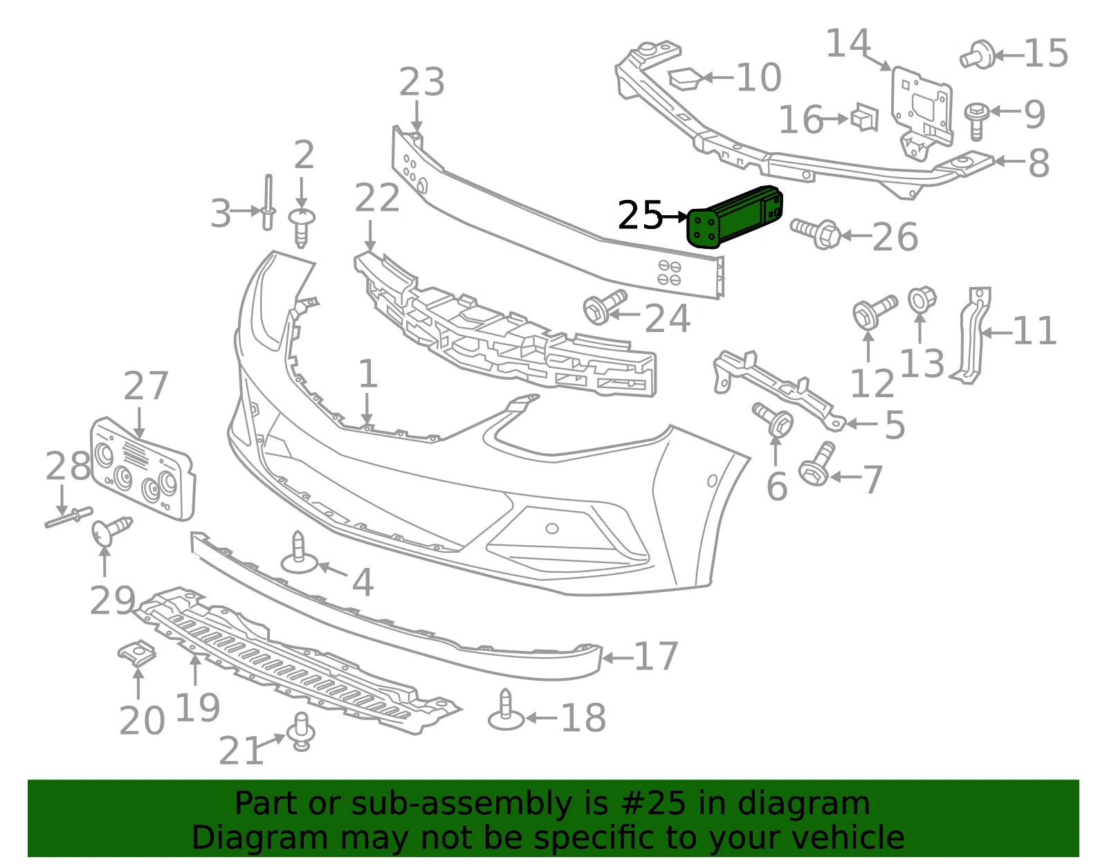 Bumper Bracket - Driver's Side (LH) - GM (23200210) - view 5
