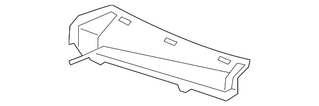 Air Inlet Grille Panel Water Deflector - GM (23207782) - view 2