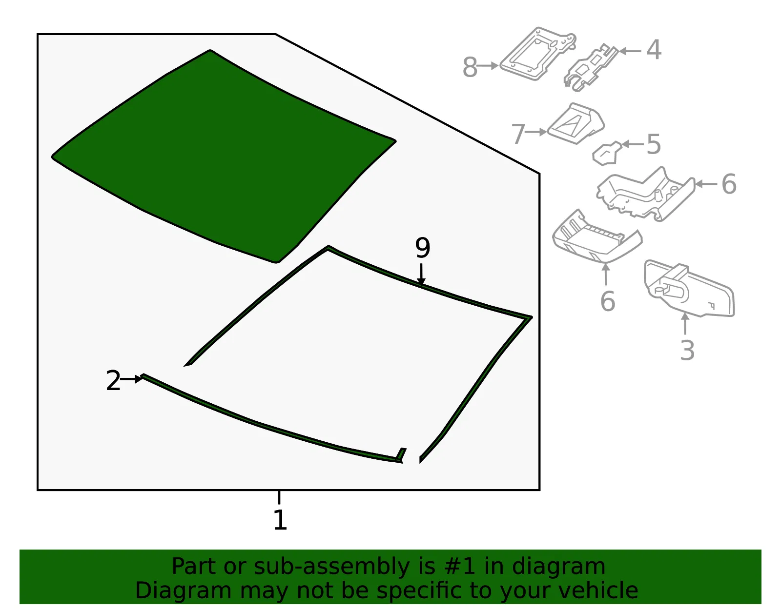 Windshield - GM (23210485) - view 3