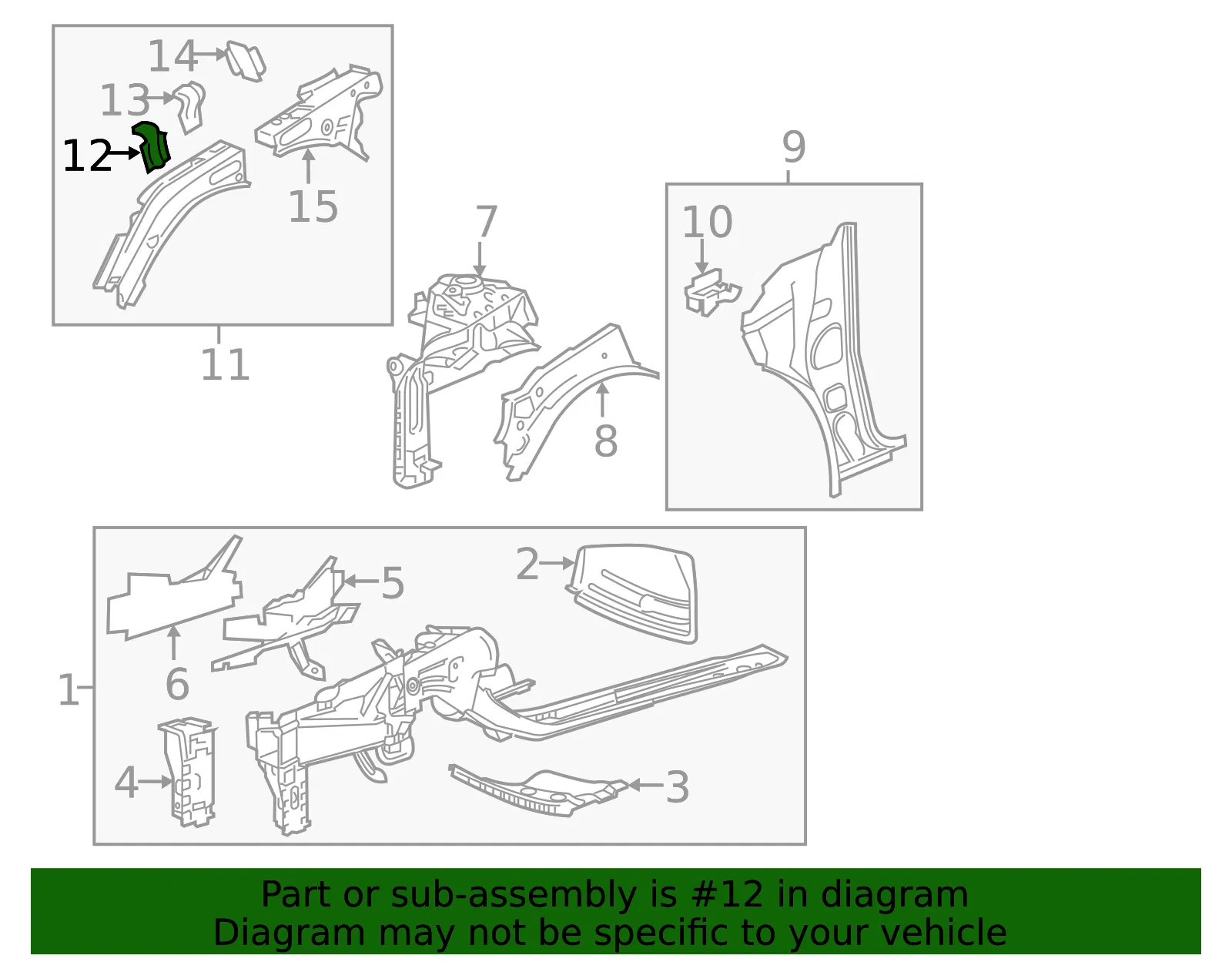 Upper Fender Bracket - GM (23234936) - view 4
