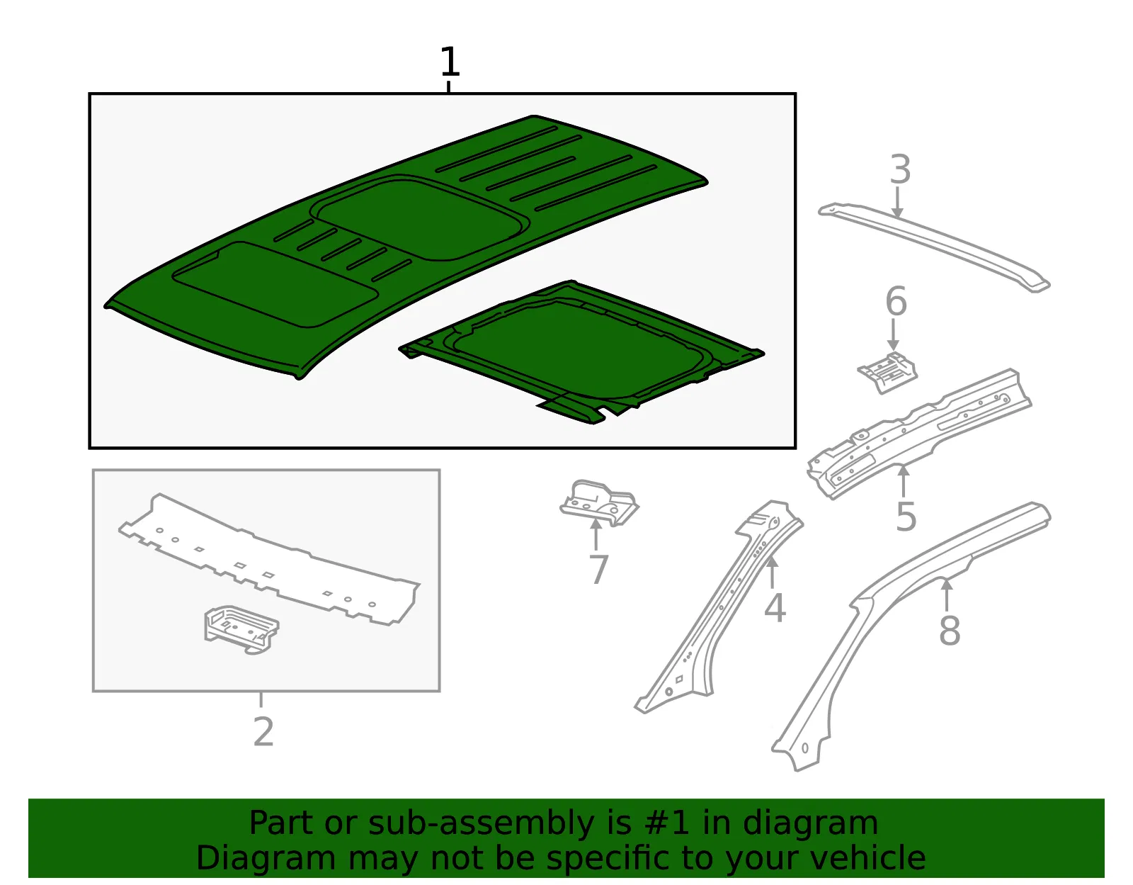 Roof Panel - GM (23243003) - view 4