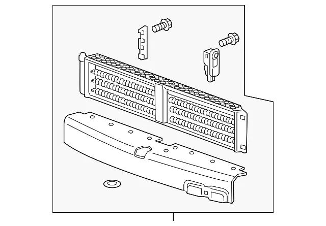 Front Bumper Shutter - GM (23278688) - view 2