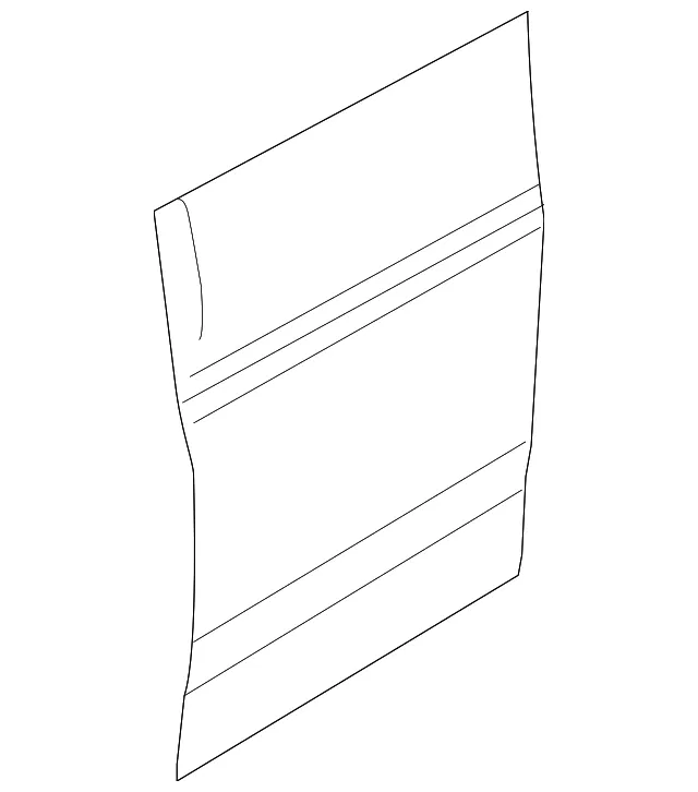 Passenger Side Intermediate Side Door Outer Panel - GM (23283998) - view 2