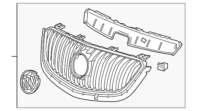 Front Upper Grille - GM (23286076) - view 4