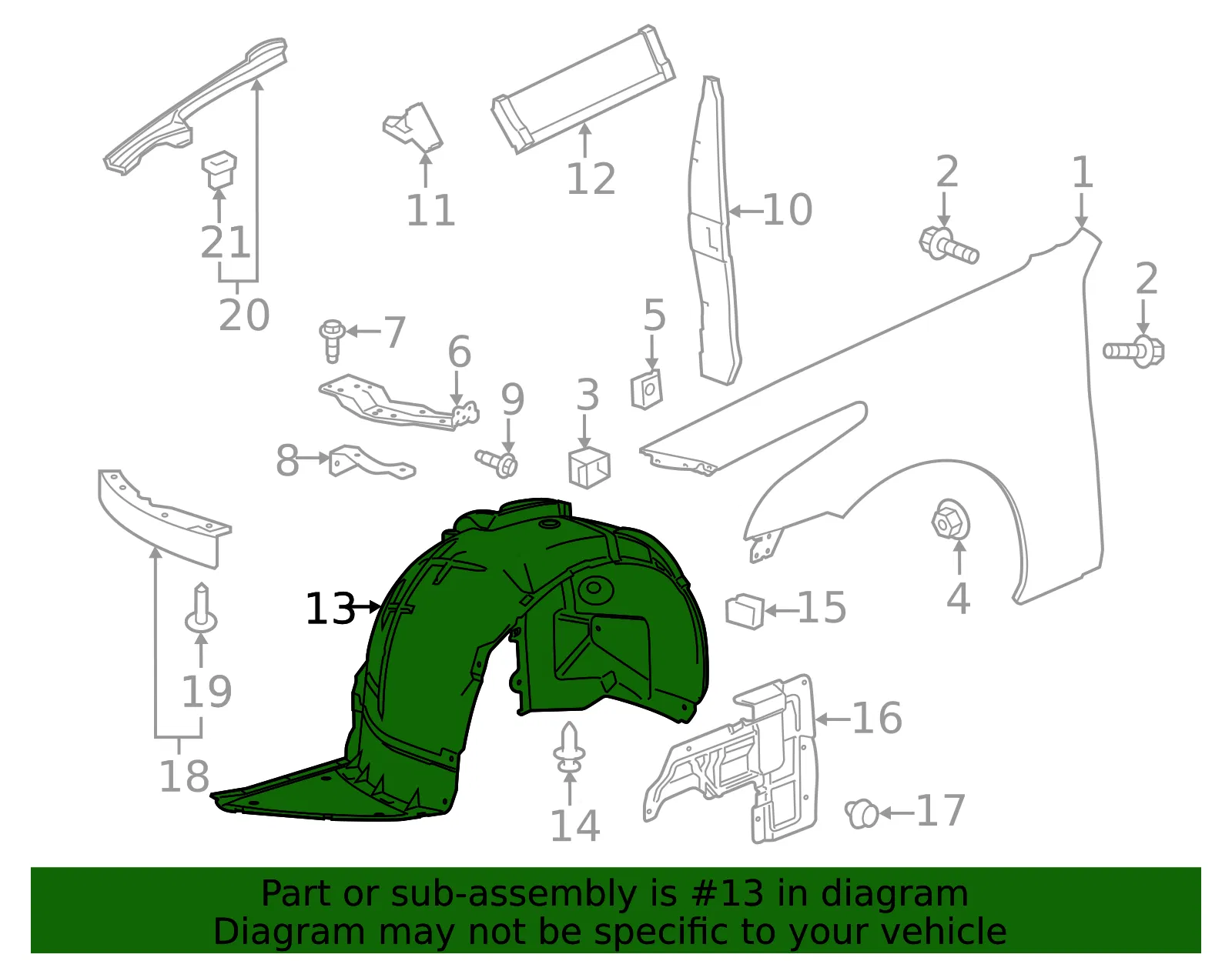 Fender Liner - GM (23288920) - view 4
