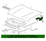 Driver Side Hood Hinge - GM (23303048) - view 9