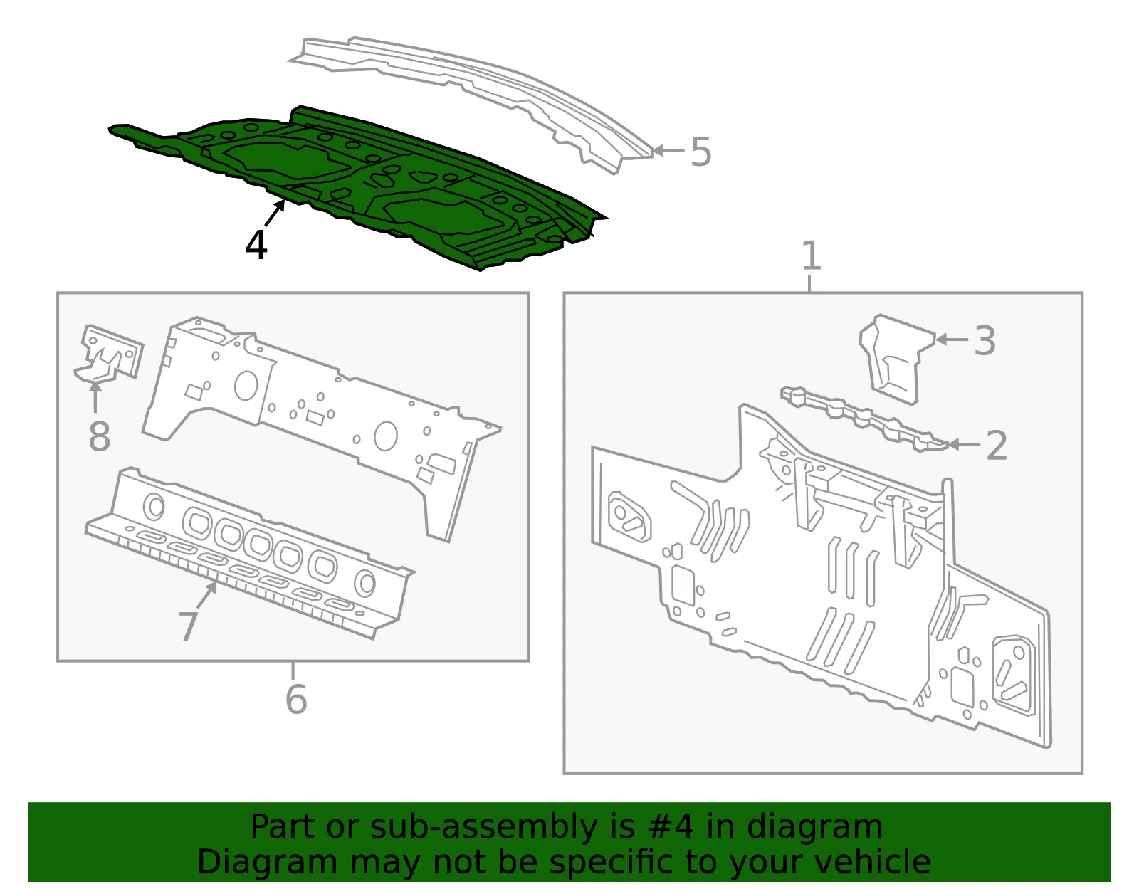 Rear Window Panel - GM (23303049) - view 3