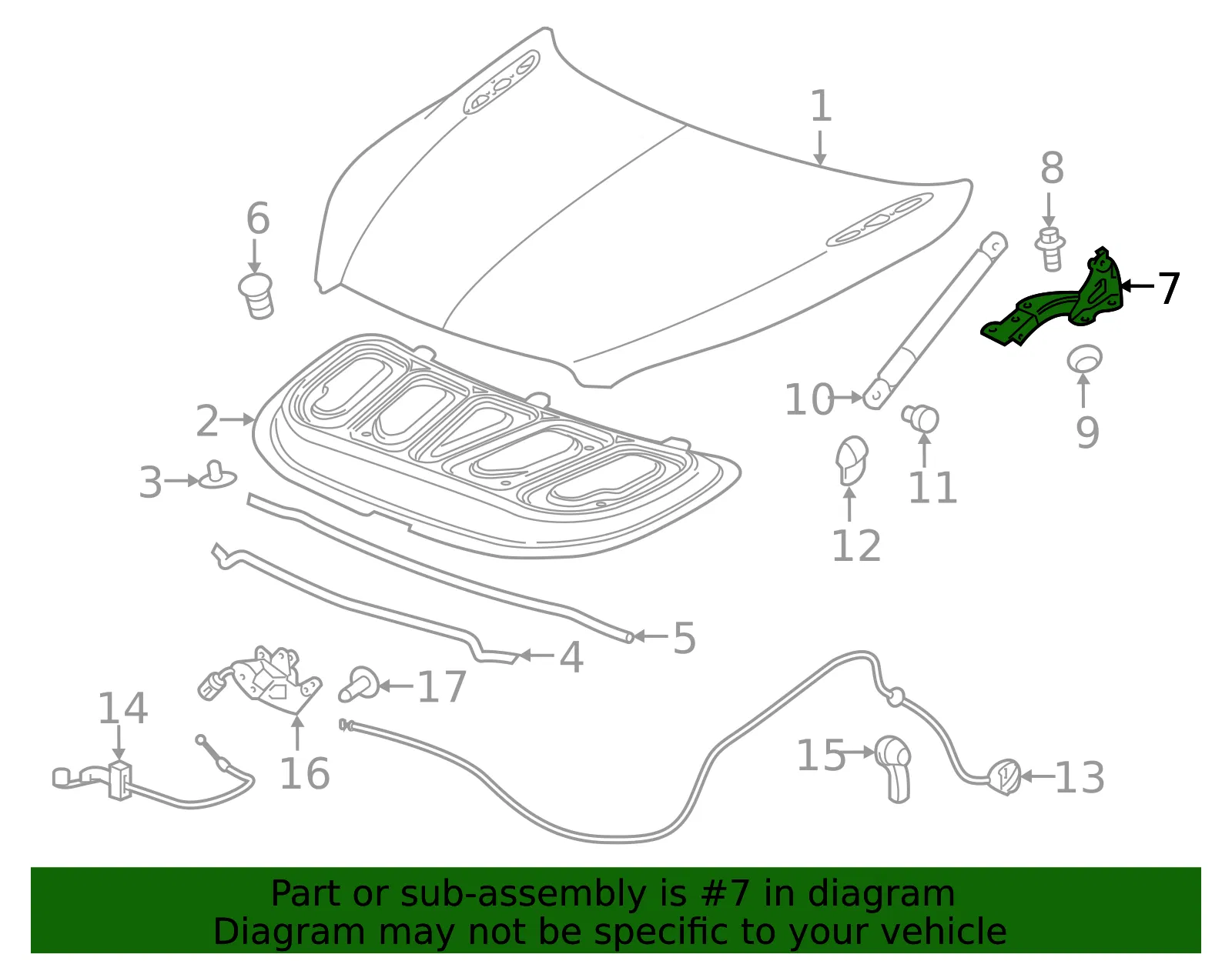 Hinge - Driver's Side (LH) - GM (23331407) - view 3