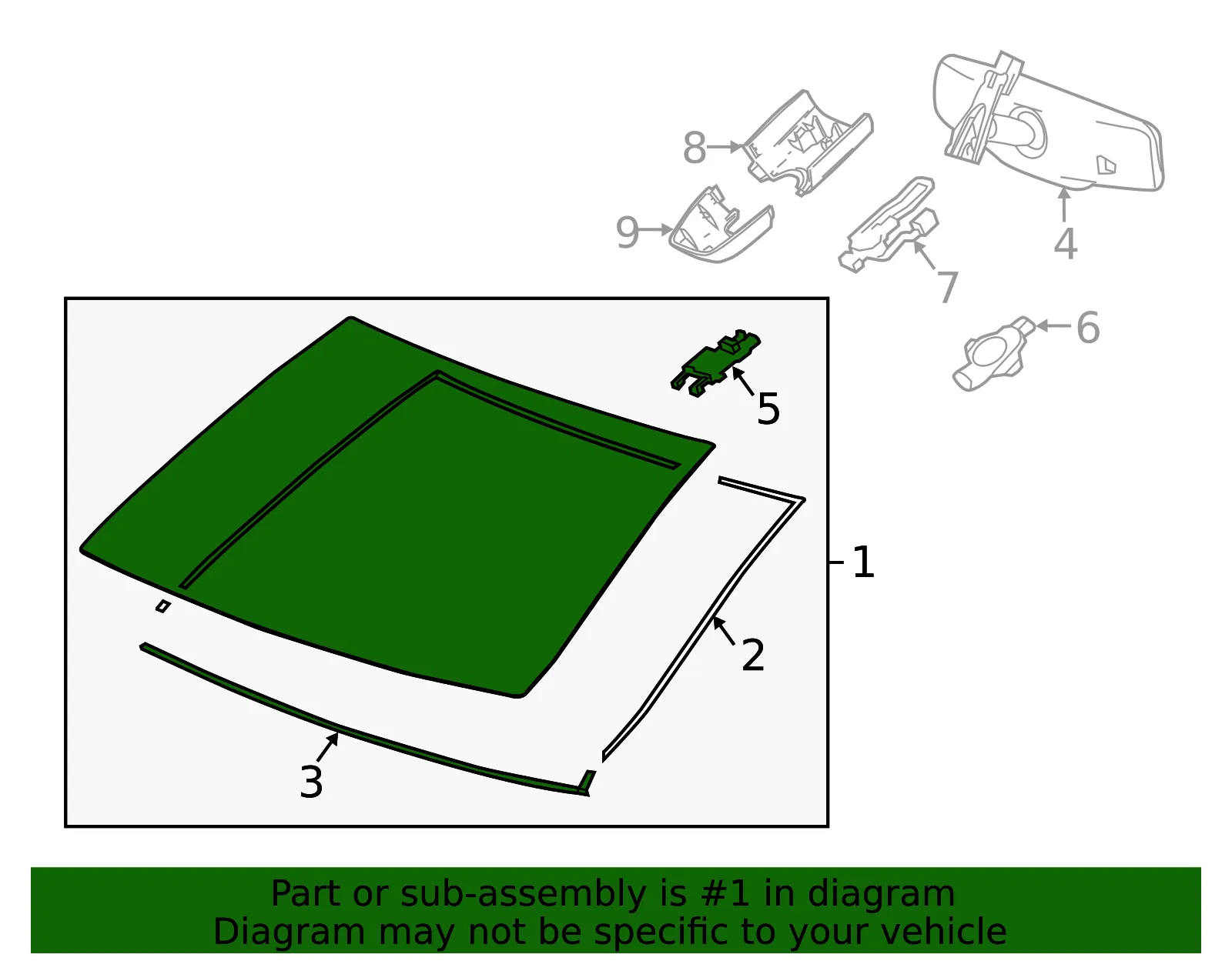 Windshield - GM (23339090) - view 3
