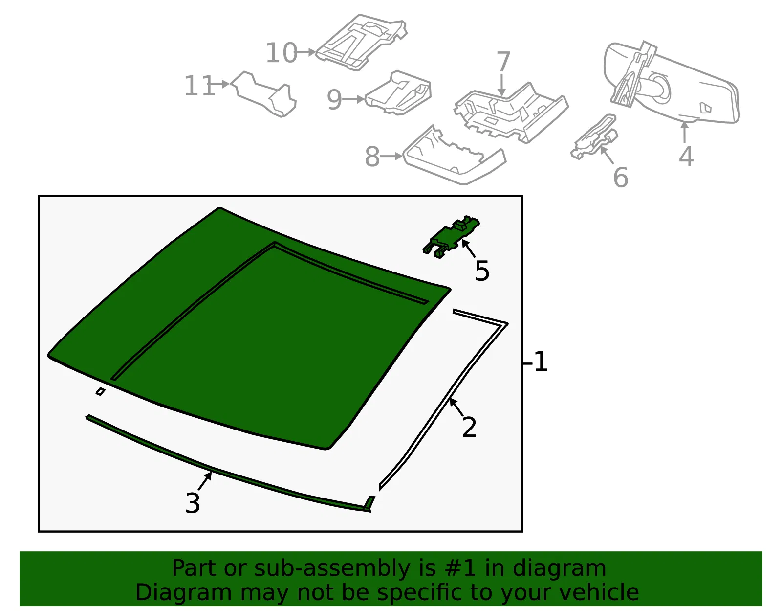 Windshield - GM (23339092) - view 3