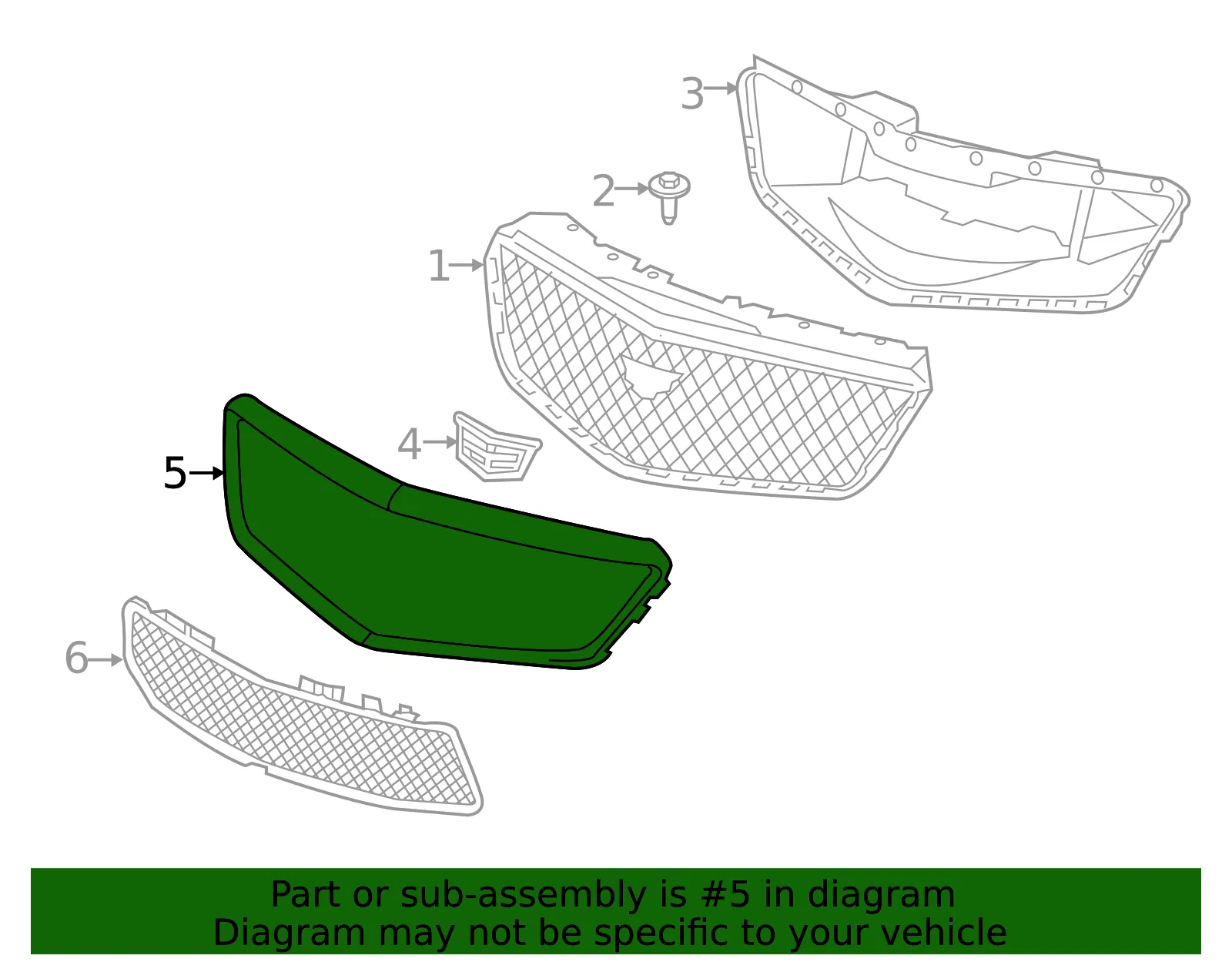 Grille Surround - GM (23345018) - view 4