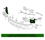 Front Driver Side Bumper Impact Bar Outer Bracket - GM (23365568) - view 12