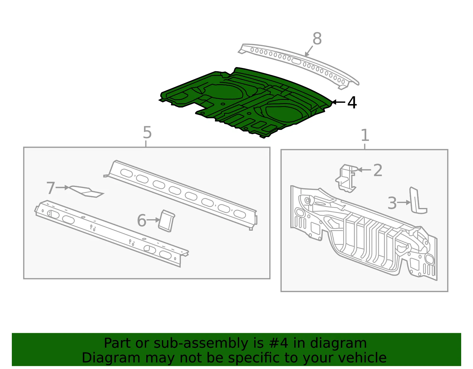 Rear Window Panel - GM (23382027) - view 4