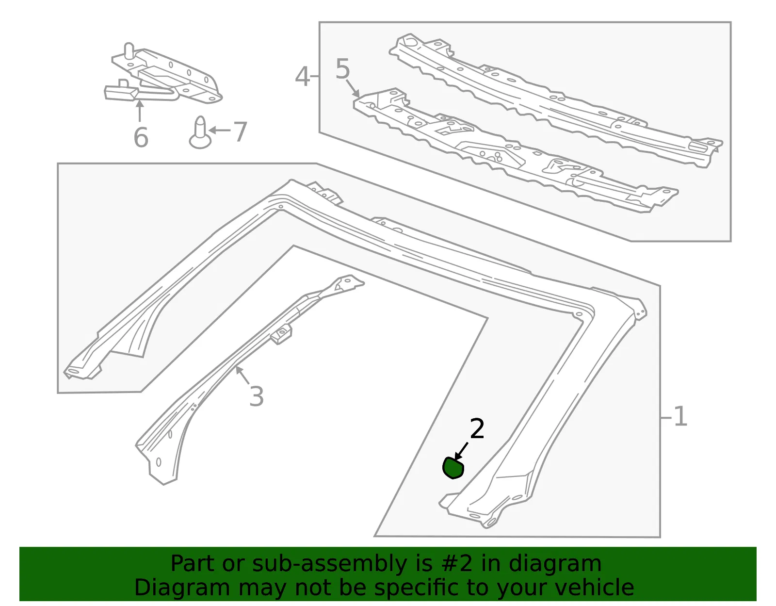 Windshield Frame Bracket - Driver's Side (LH) - GM (23383241) - view 4