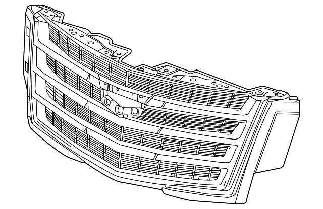 Front Upper Grille - GM (23399558) - view 4