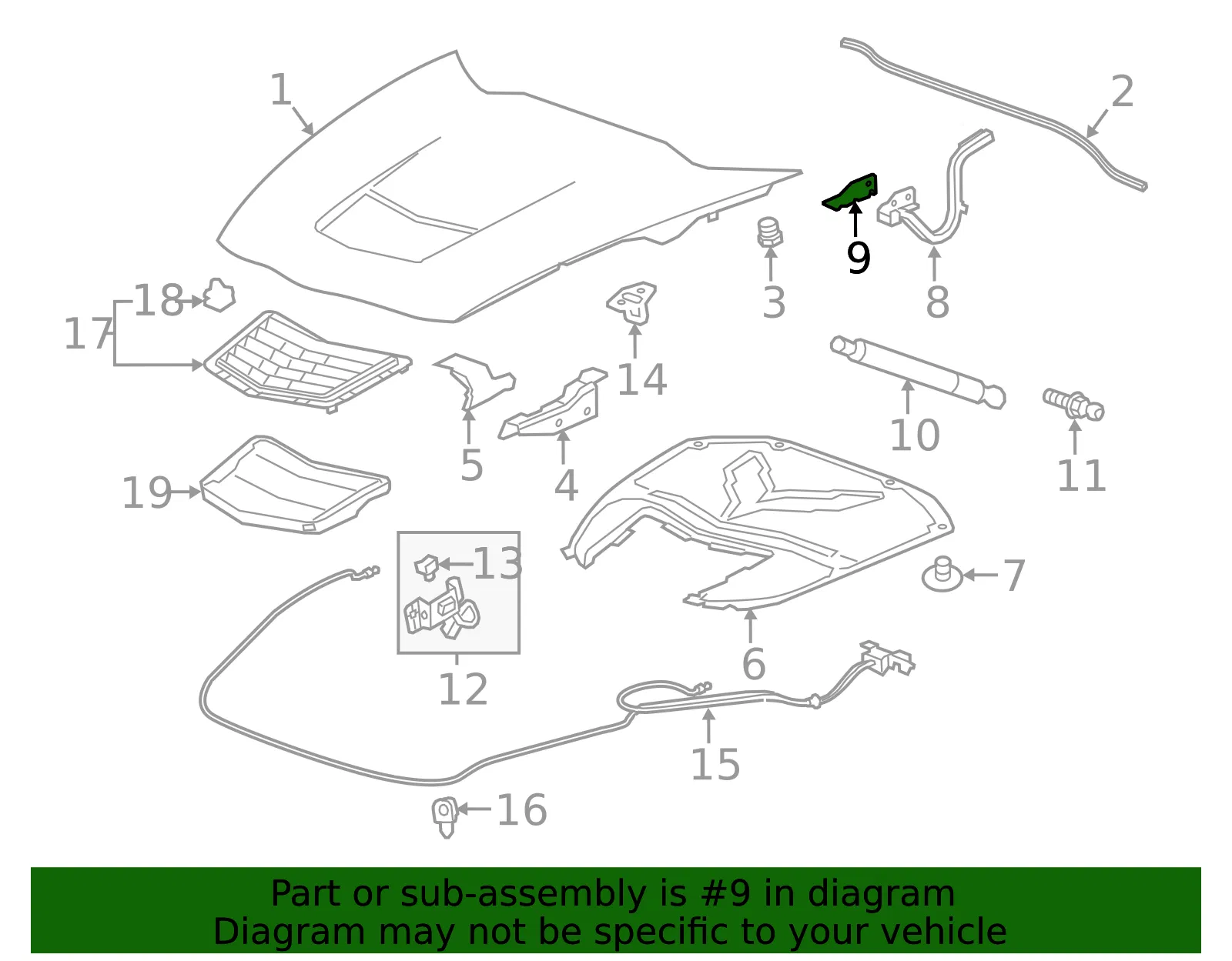 Hinge Bracket - Driver's Side (LH) - GM (23436701) - view 4
