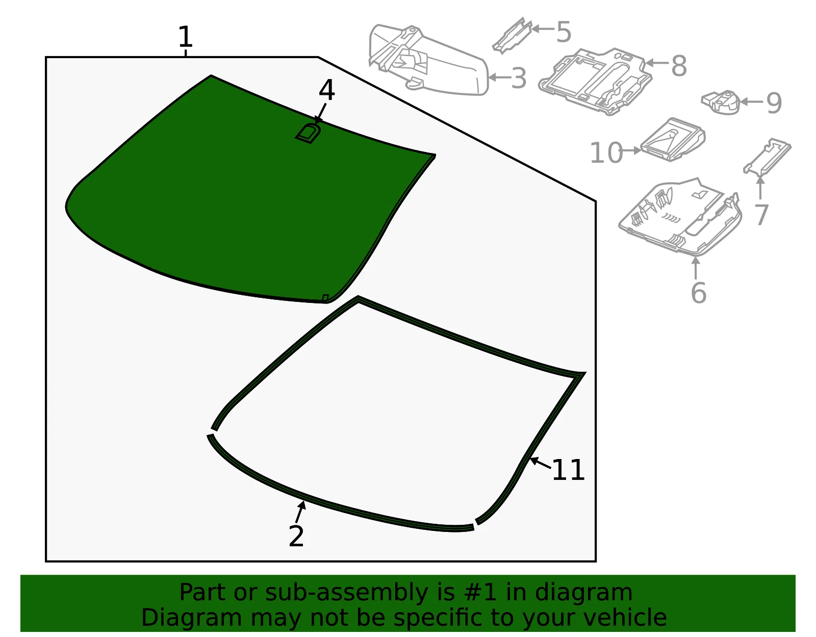 Windshield - GM (23437481) - view 3
