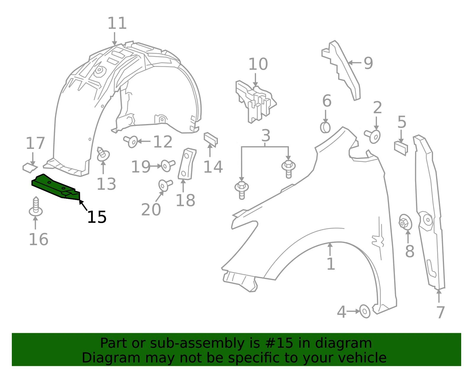 Deflector - Driver's Side (LH) - GM (23446492) - view 5