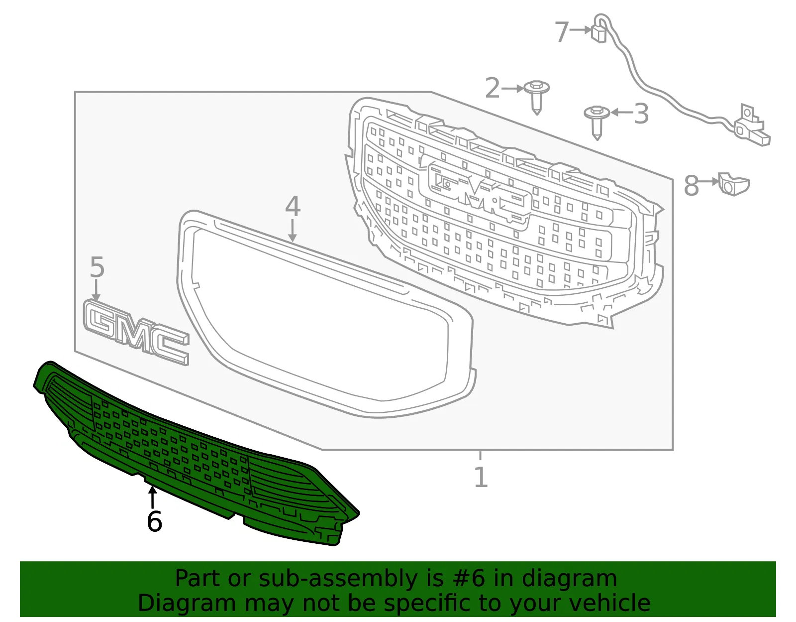 Front Lower Grille - GM (23464007) - view 3