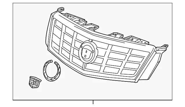 Front Upper Grille - GM (23473084) - view 3