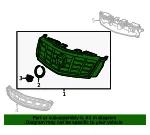 Front Upper Grille - GM (23473084) - view 8