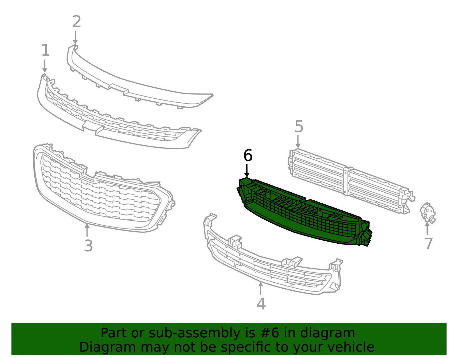 Front Bumper Shutter - GM (23478032) - view 6