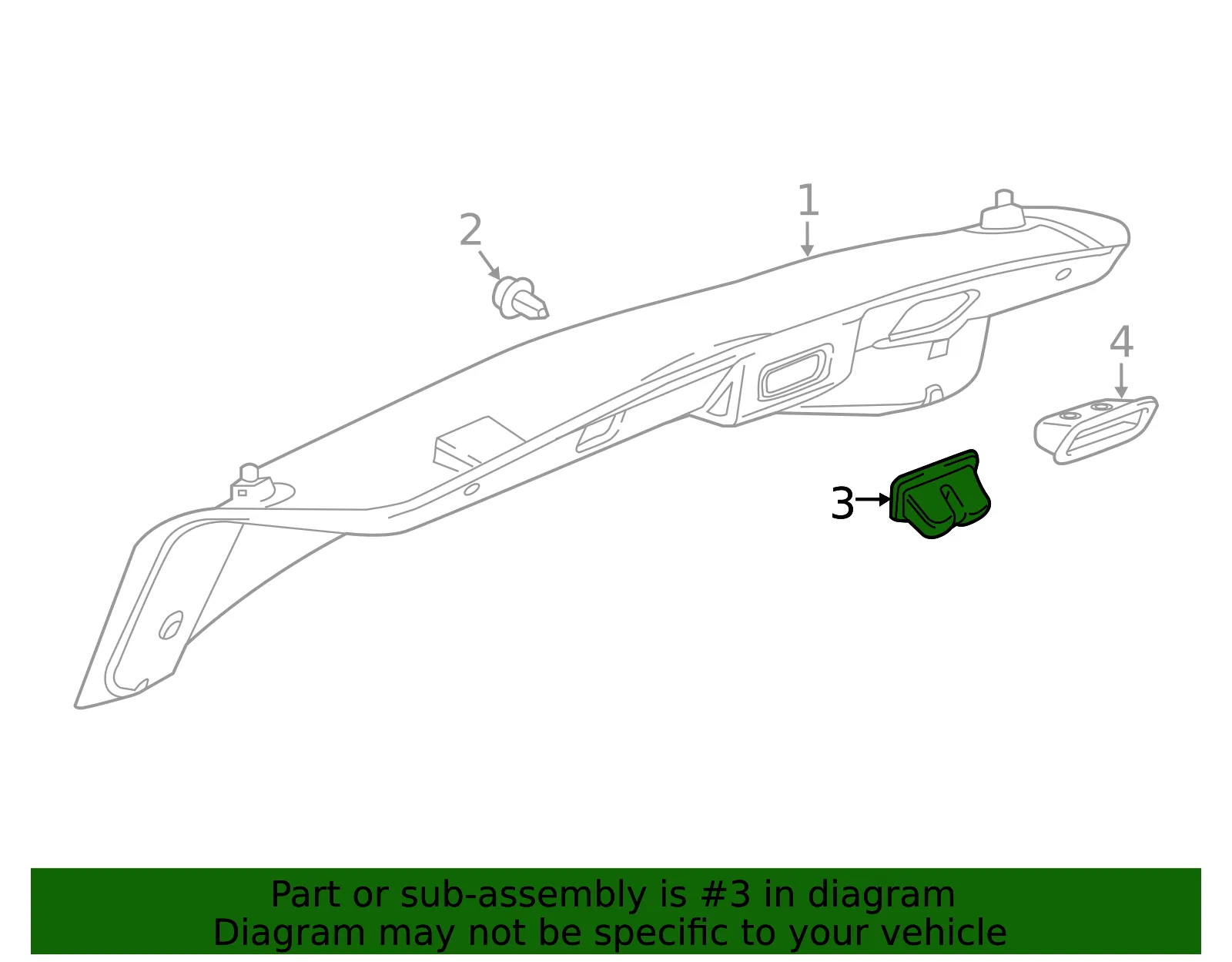 Deck Lid Latch Cover - GM (23487553) - view 4