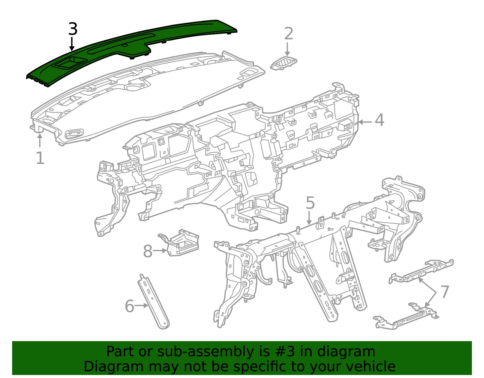 Front Grille - GM (23494641) - view 2