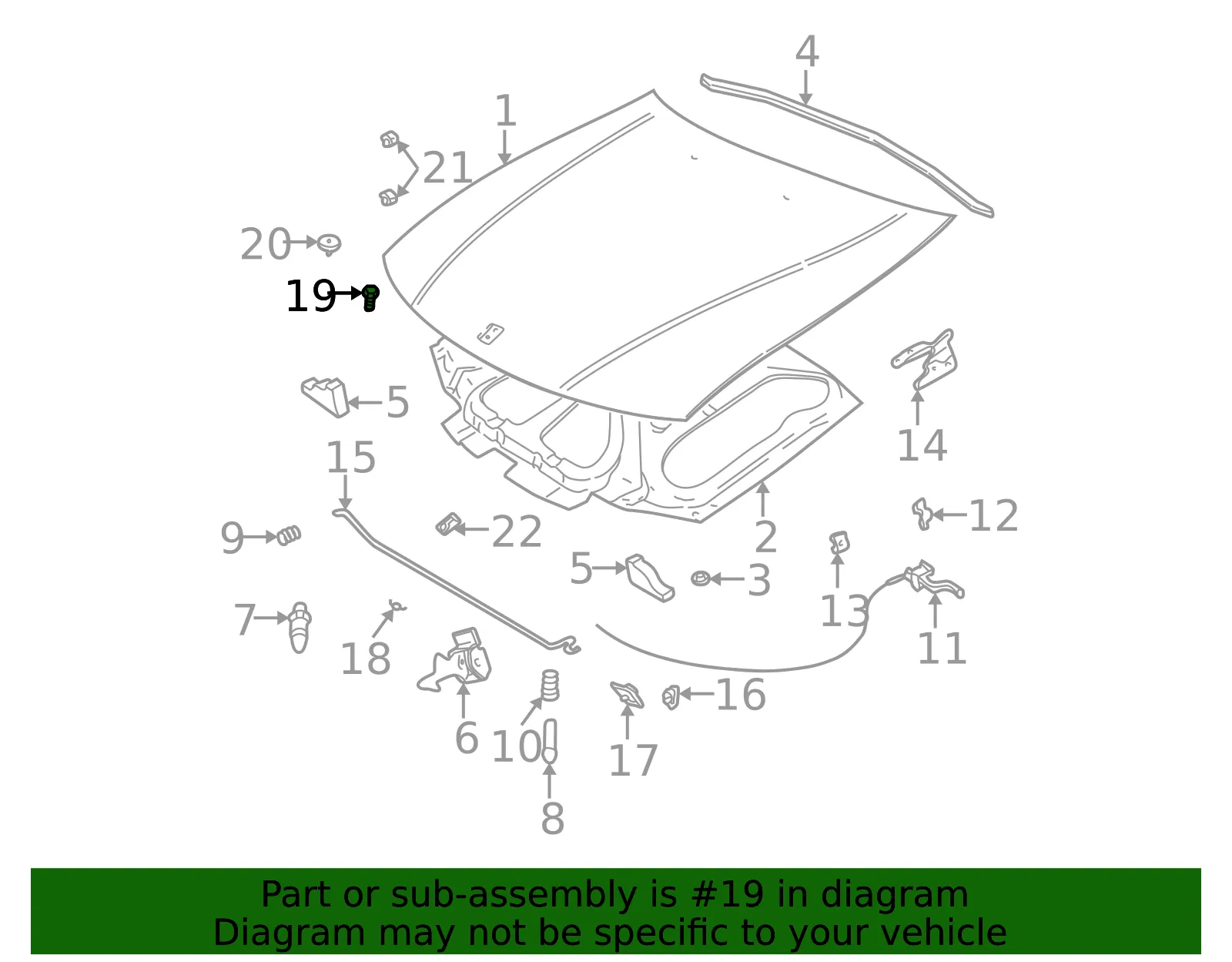 Hood Stop Buffer - GM (24416137) - view 4
