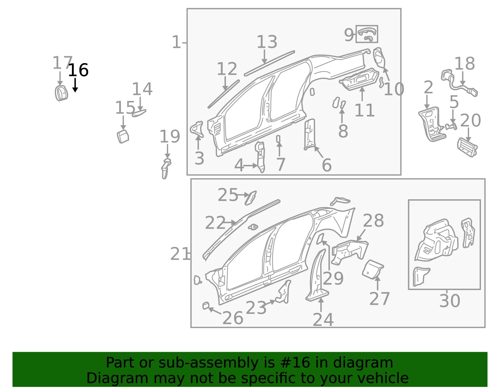 Bumper F/Tnk Fil Dr - GM (25670716)