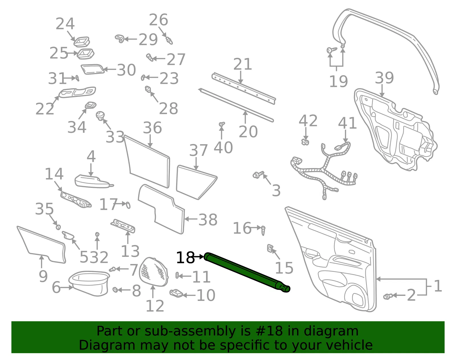Sunshade Assembly Rear S D Window I - GM (25674784) - view 2