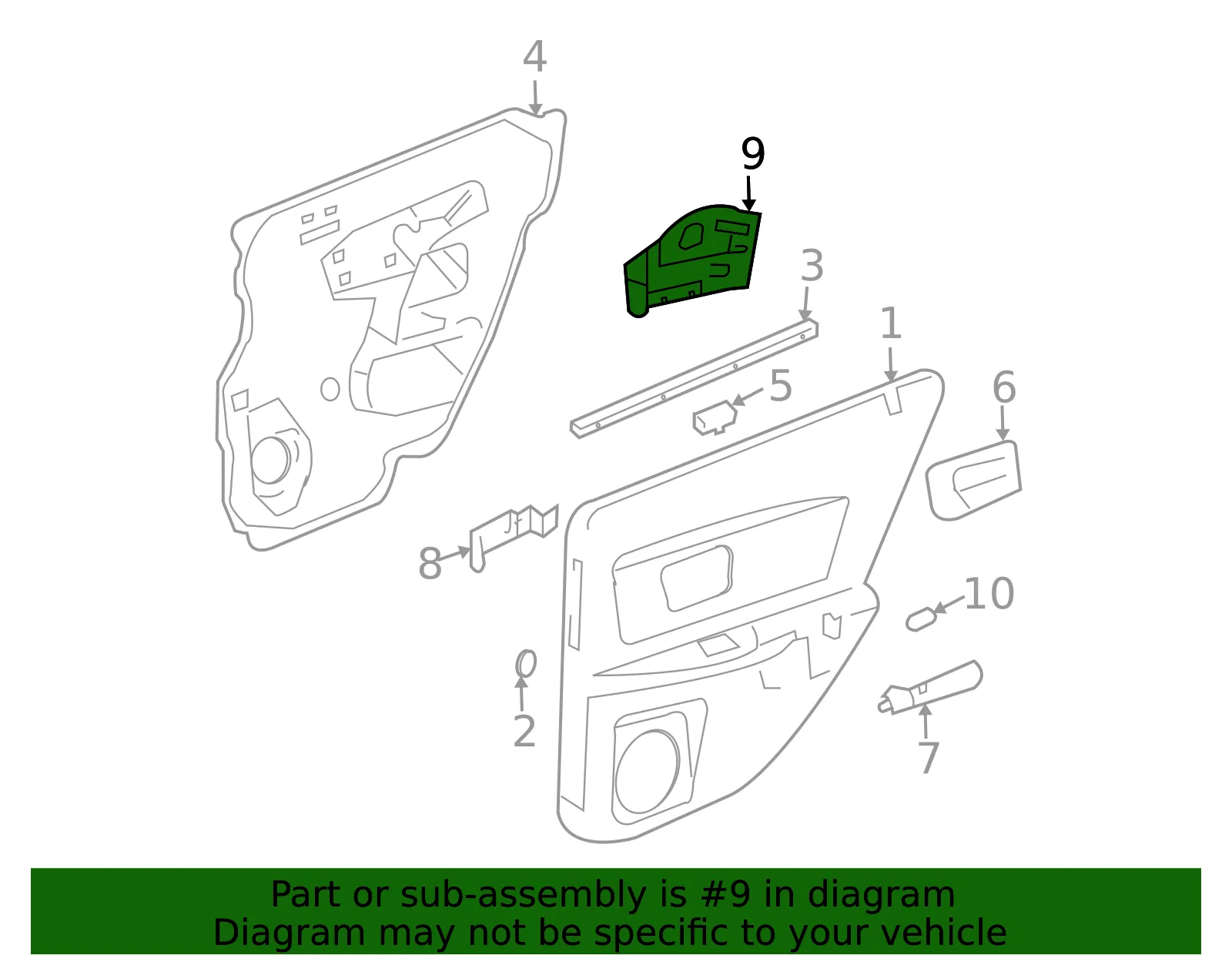 Pull Handle Plate - GM (25687639) - view 2