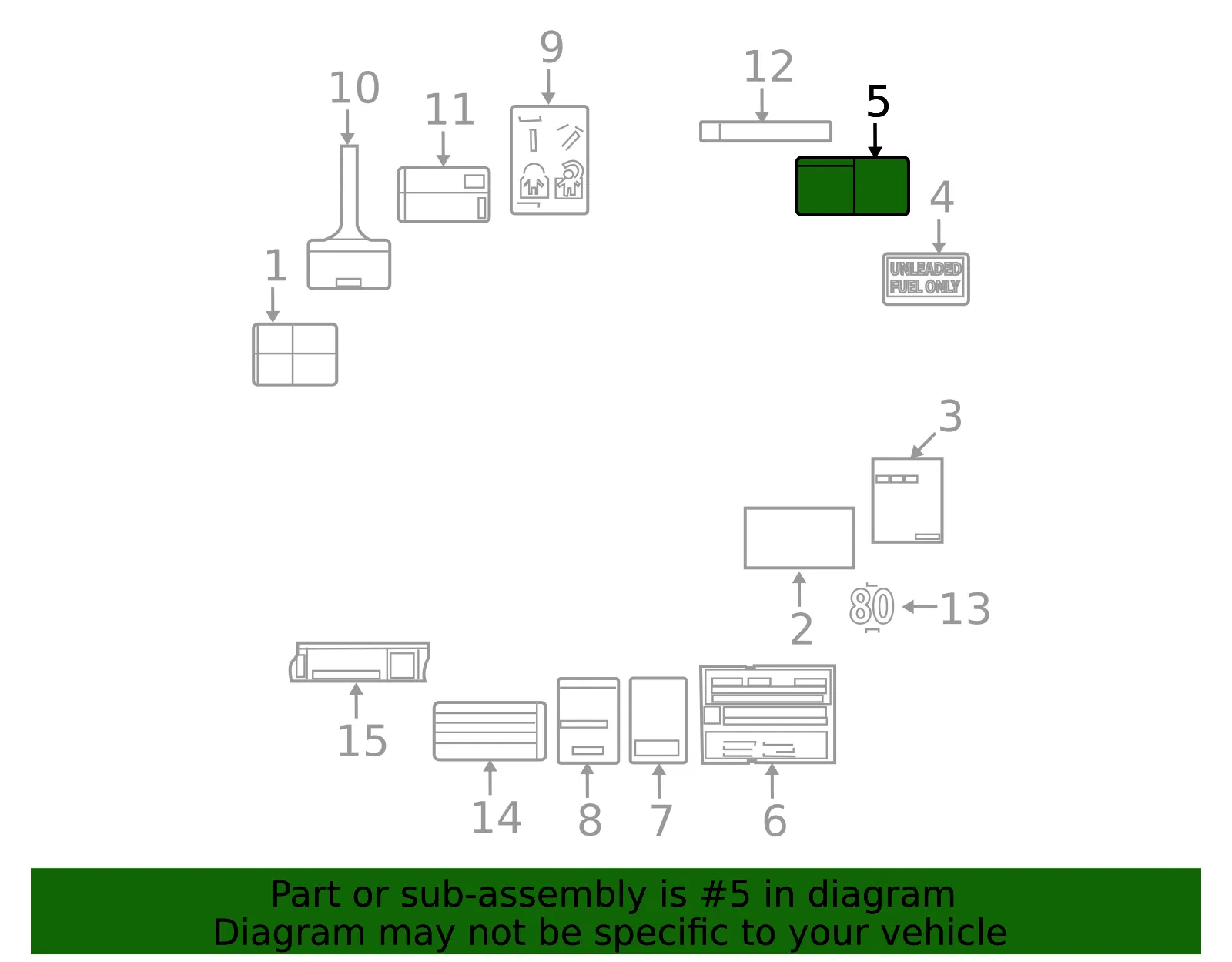 Jack Usage Label - GM (25692075) - view 3
