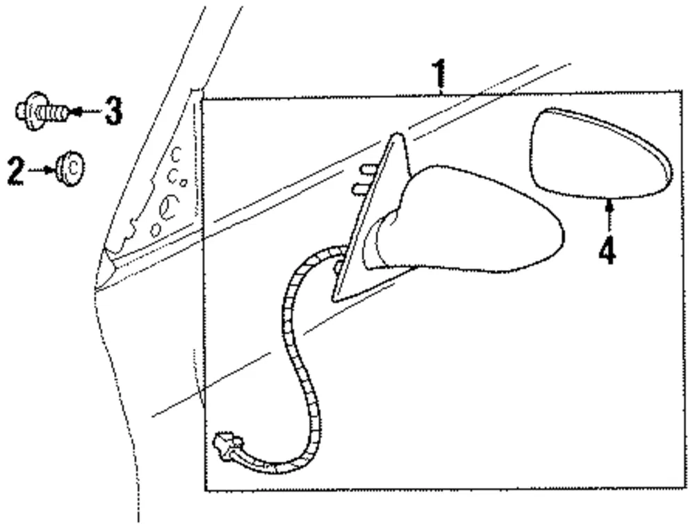 Mirror Assembly O S Rear View - GM (25726587)