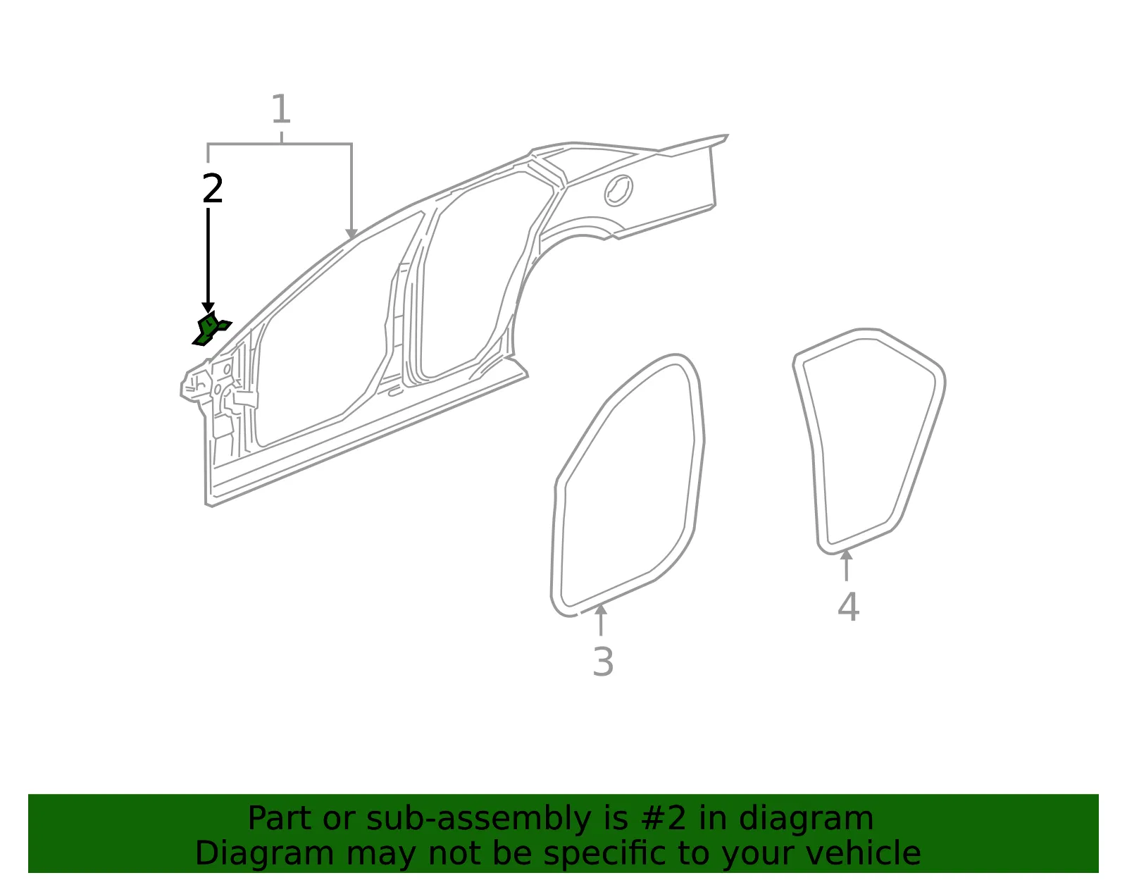 Windshield Molding Clip - GM (25752107) - view 4