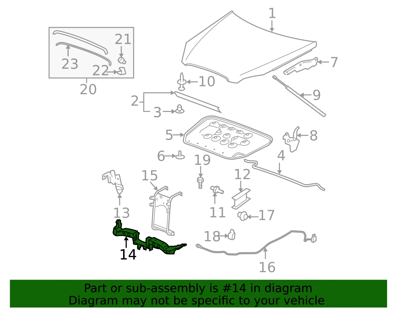 Front Grille Support - GM (25765115) - view 4