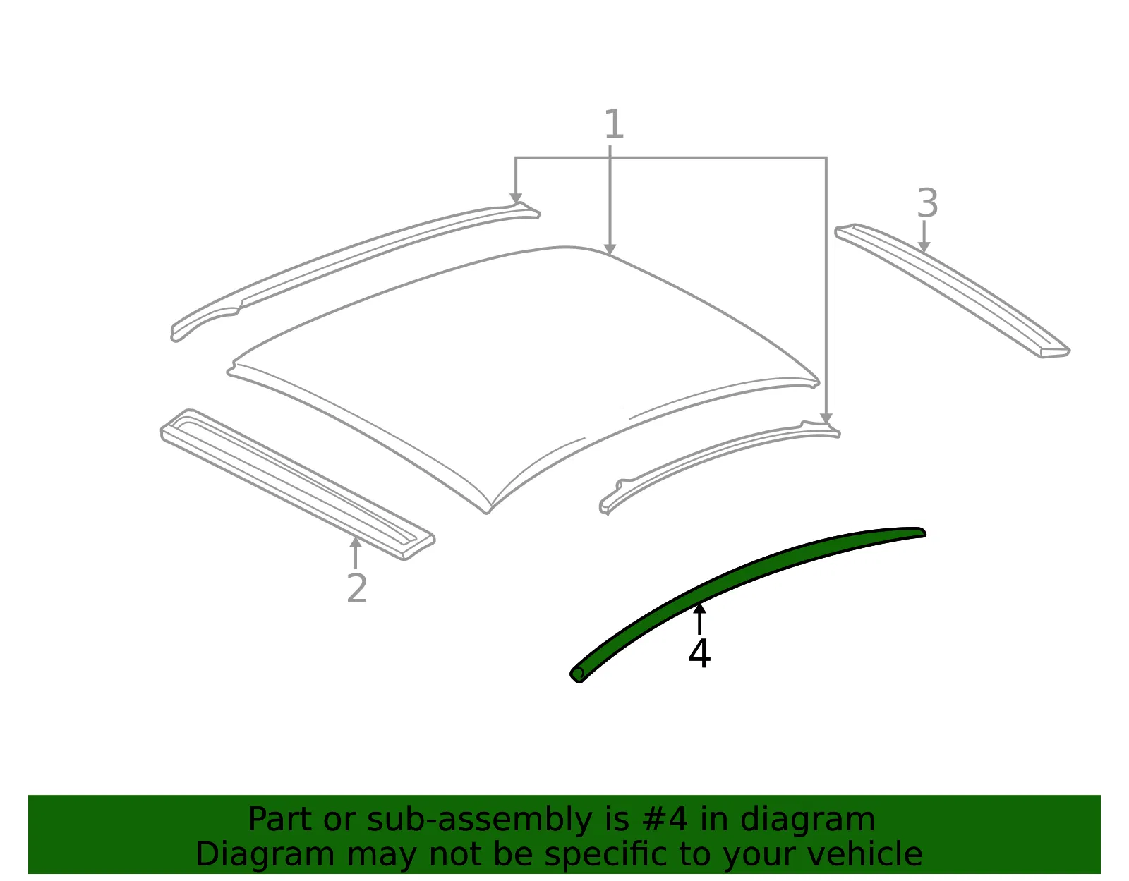 Molding Rf Panel Side - GM (25773349) - view 2