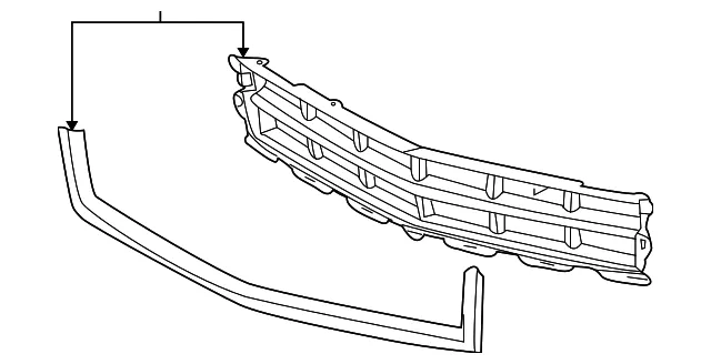 Front Lower Grille - GM (25778326) - view 2