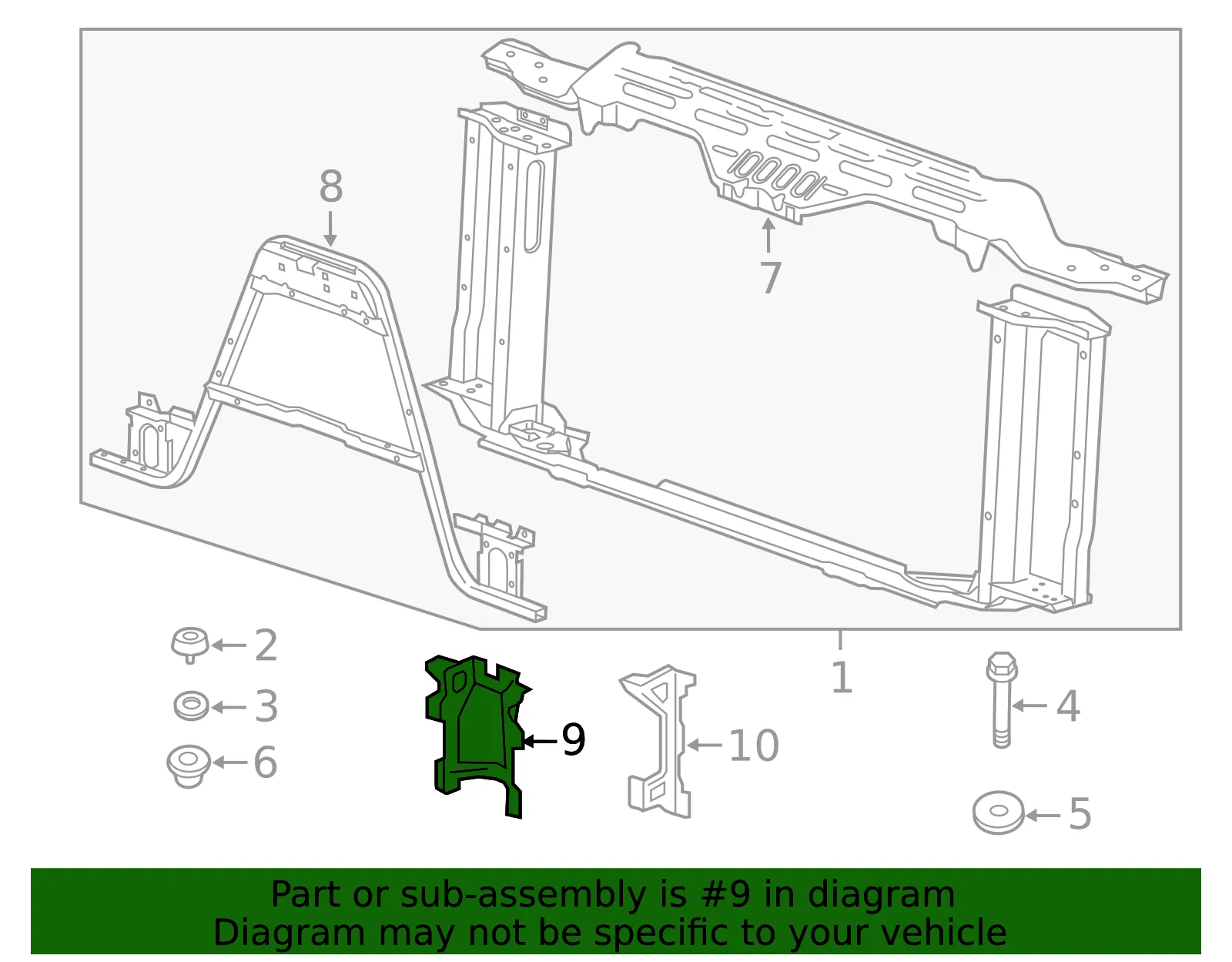 Hood Stop Bracket - GM (25811768) - view 3