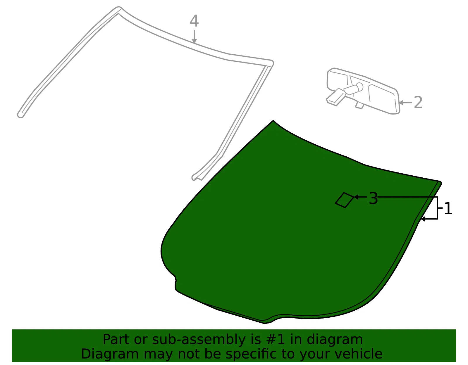 Windshield - GM (25827815) - view 3