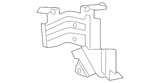 Front Driver Side Bumper Impact Bar Outer Bracket - GM (25832375) - view 2