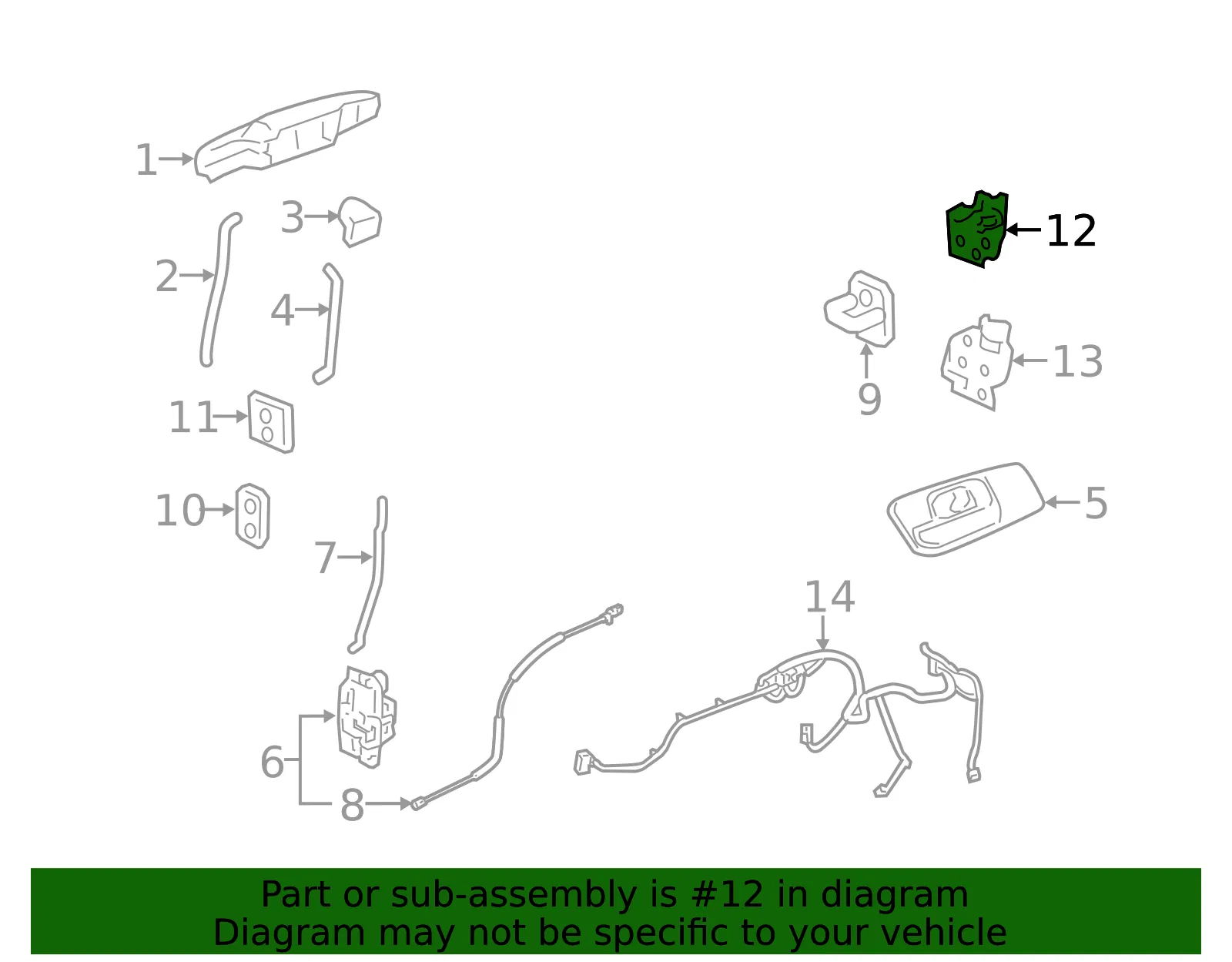 Driver Side Upper Door Hinge - ACDelco (25854415) - view 7