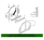 Driver Side Windshield Outer Frame - GM (25861875) - view 4