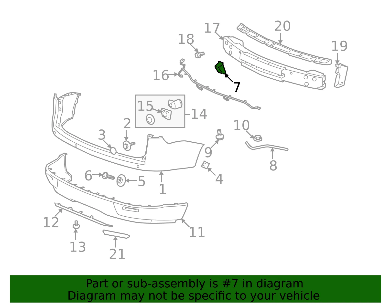 Bumper Cover Bracket - GM (25865204) - view 3