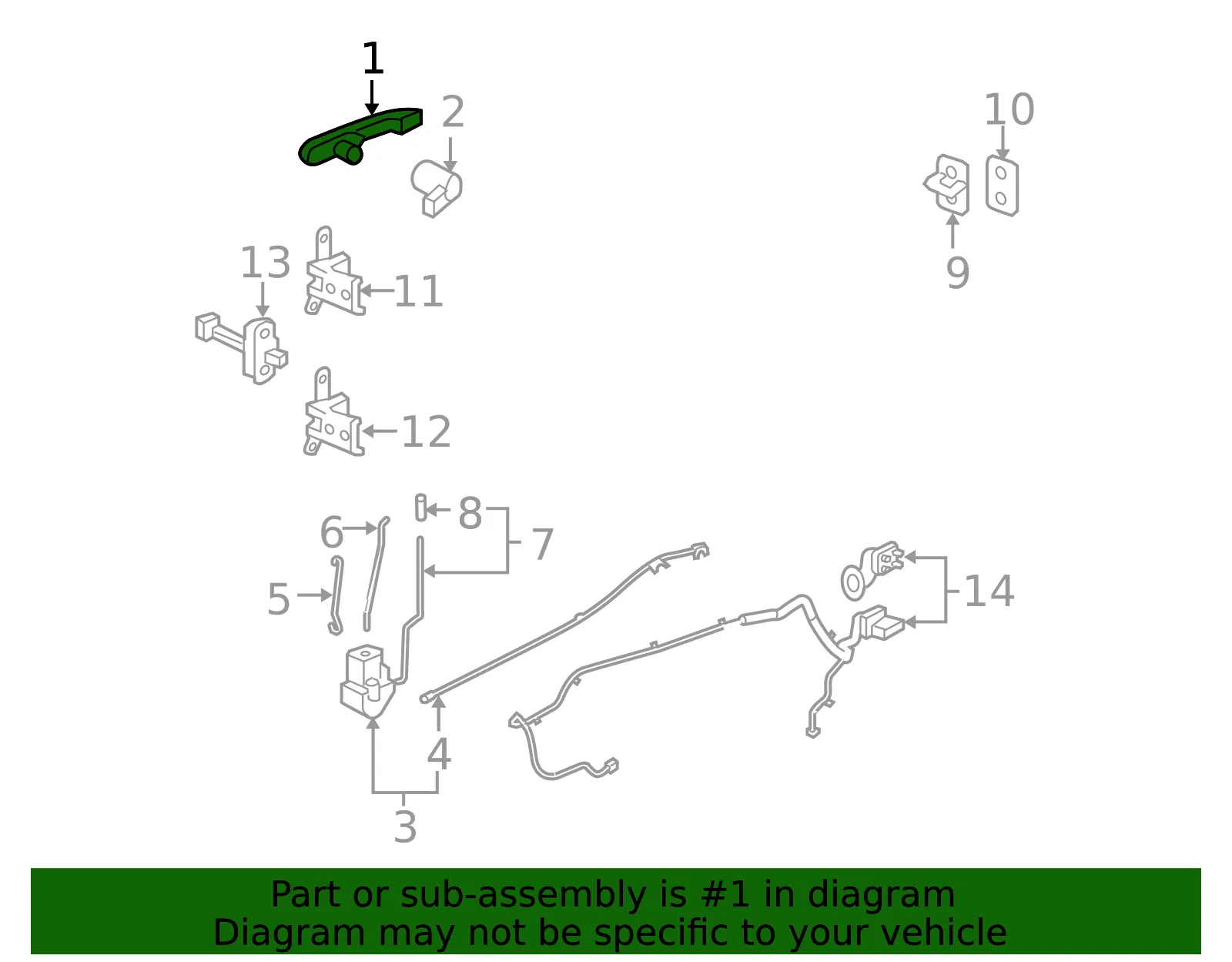 Handle, Outside - GM (25869324) - view 4